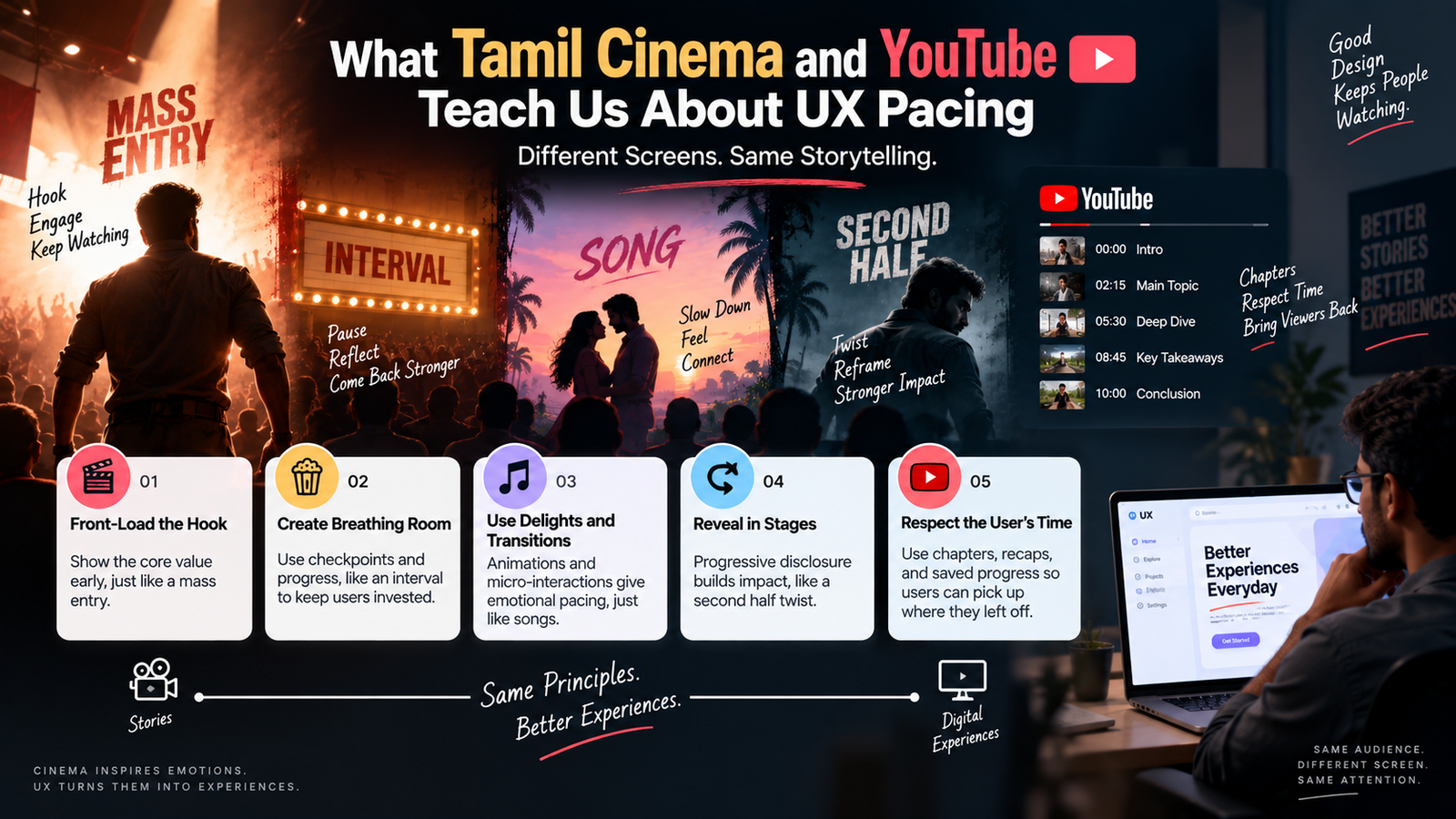 What Tamil Cinema and YouTube Teach Us About UX Pacing